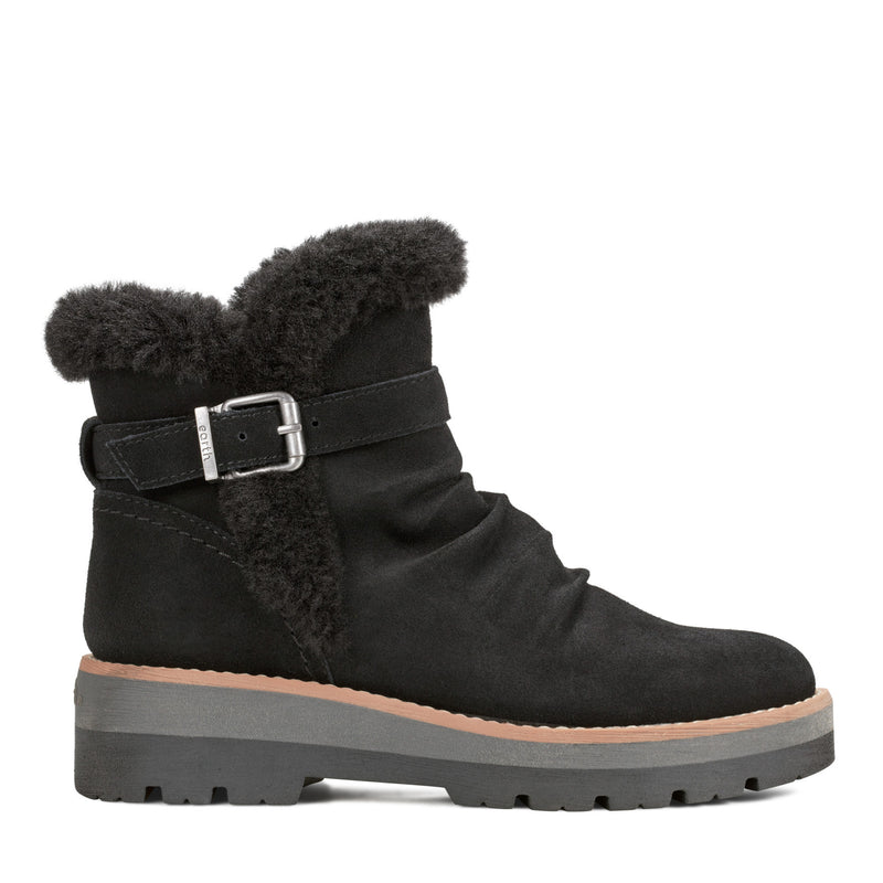 Yara Waterproof Suede Lug Sole Ankle Booties