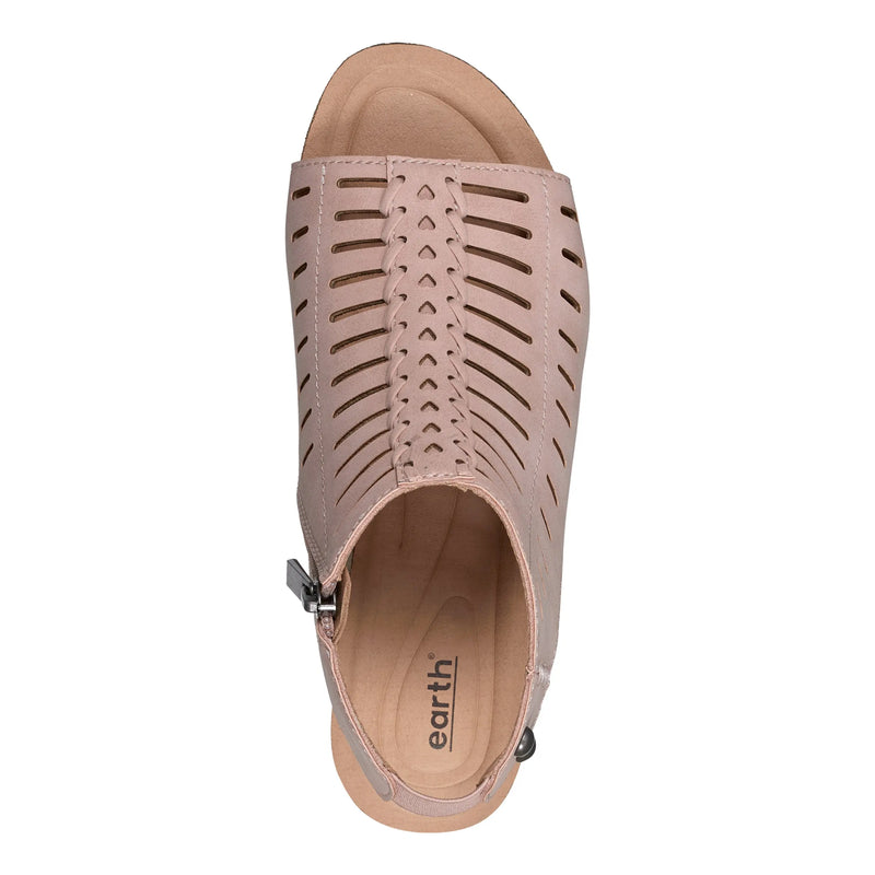 Women's Hana Round Toe Laser Cut Dress Sandals - Light Pink | earth shoes Women's Hana Round Toe Laser Cut Dress Sandals - Light Pink | earth shoes