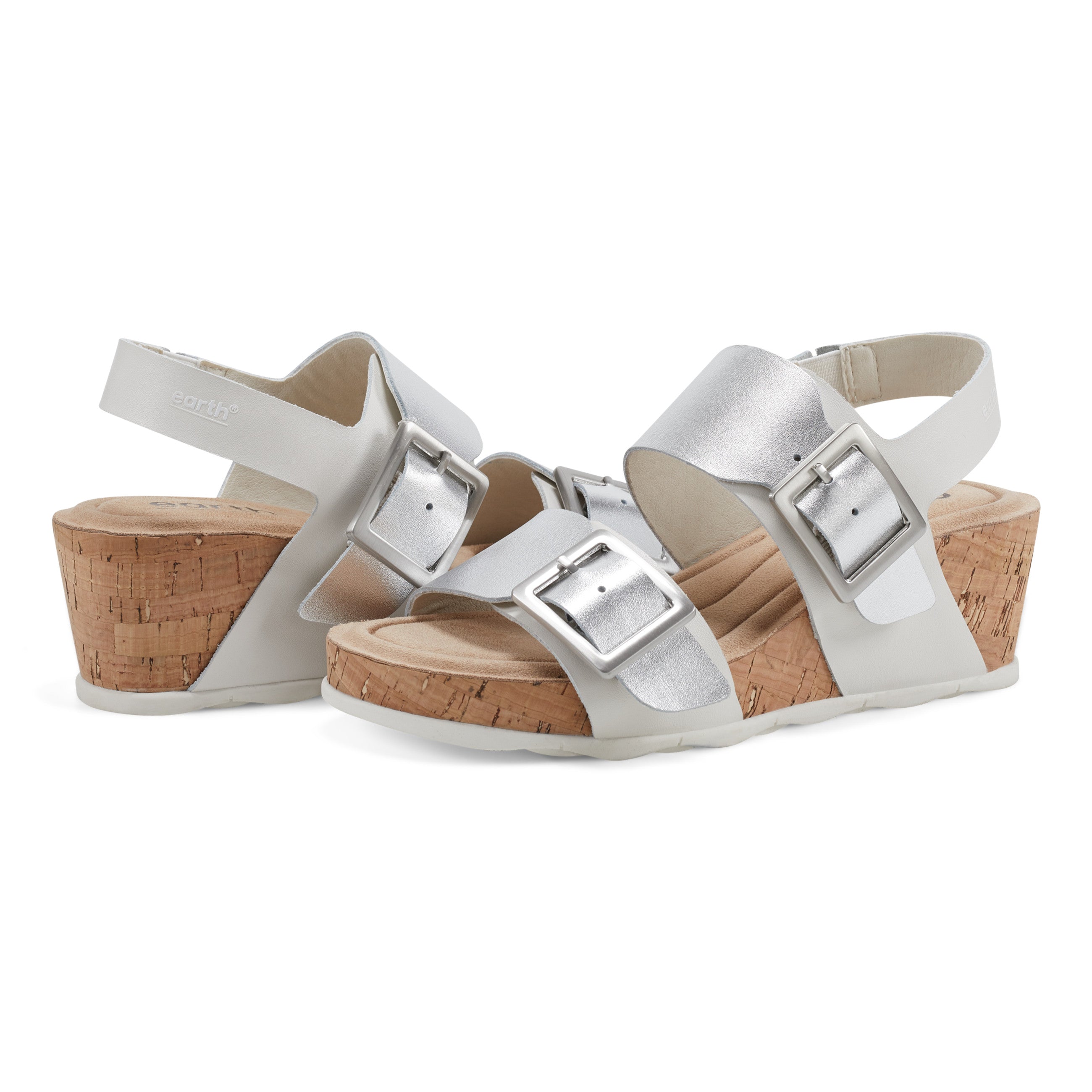 Lenzie | Leather Platform Mid-Heel Wedge Sandal | Moshulu